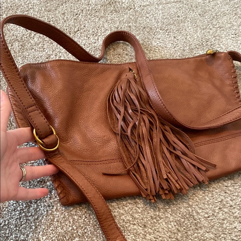 Hobo Brown Leather Fringe Bag - Picture 4 of 7